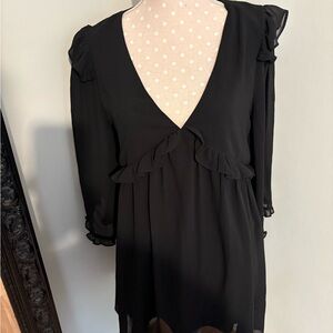 Forever 21 Black Ruffle BabyDoll